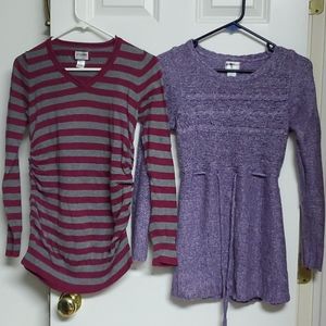 2 motherhood maternity sweaters XS/S